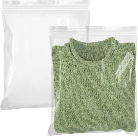 Pack of 1000 Zipper Bags; Clear 14 x 16. Ultra Thick Seal Top Bags 14x16. Thickness 2 mil Thick. Heavy Duty Polyethylene Bags with Single Track for In