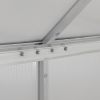 6x8 FT Polycarbonate Greenhouse, Outdoor Walk-in Green House with Vent Window, Hinged Door, Rain Gutter