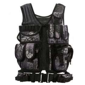 Tactical Vest Military Combat Army Armor Vests Molle Airsoft Plate Carrier Swat Vest Outdoor Hunting Fishing CS Training Vest (Option: 4 Piece Green)